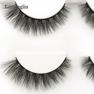 3 pairs natural false eyelashes fake lashes long makeup 3d mink lashes extension eyelash mink eyelashes for beauty #X11