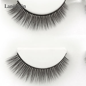 3 pairs natural false eyelashes fake lashes long makeup 3d mink lashes extension eyelash mink eyelashes for beauty #X11