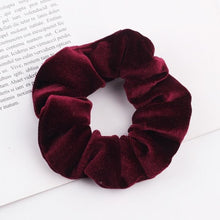 Load image into Gallery viewer, Velvet Scrunchie Women Girls Elastic Hair Rubber Bands Accessories  For Women Tie Hair Ring Rope Ponytail Holder