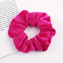 Load image into Gallery viewer, Velvet Scrunchie Women Girls Elastic Hair Rubber Bands Accessories  For Women Tie Hair Ring Rope Ponytail Holder