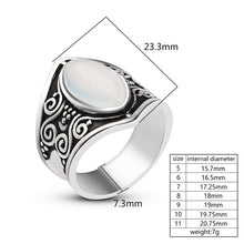 Load image into Gallery viewer, Vintage Silver Big Stone Ring for Women Fashion Bohemian Boho Jewelry