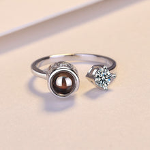 Load image into Gallery viewer, Rose Gold&amp;Silver 100 languages I love you Projection Ring Romantic Love Memory Wedding Ring Jewelry