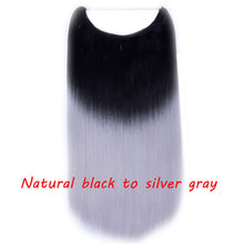 Load image into Gallery viewer, 20inch Invisible Wire No Clip One Piece Halo Hair Extension flip in false hair Hairpieces Synthetic hair for women
