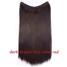 Load image into Gallery viewer, 20inch Invisible Wire No Clip One Piece Halo Hair Extension flip in false hair Hairpieces Synthetic hair for women