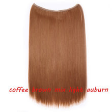 Load image into Gallery viewer, 20inch Invisible Wire No Clip One Piece Halo Hair Extension flip in false hair Hairpieces Synthetic hair for women