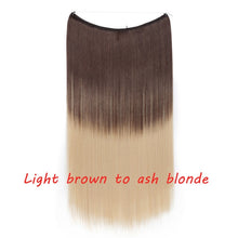 Load image into Gallery viewer, 20inch Invisible Wire No Clip One Piece Halo Hair Extension flip in false hair Hairpieces Synthetic hair for women