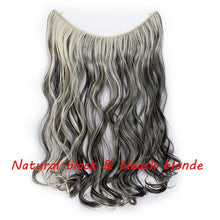 Load image into Gallery viewer, 20inch Invisible Wire No Clip One Piece Halo Hair Extension flip in false hair Hairpieces Synthetic hair for women