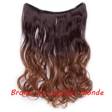 Load image into Gallery viewer, 20inch Invisible Wire No Clip One Piece Halo Hair Extension flip in false hair Hairpieces Synthetic hair for women