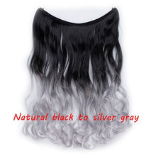 Load image into Gallery viewer, 20inch Invisible Wire No Clip One Piece Halo Hair Extension flip in false hair Hairpieces Synthetic hair for women