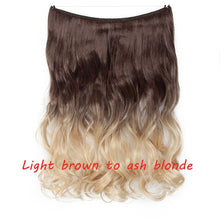 Load image into Gallery viewer, 20inch Invisible Wire No Clip One Piece Halo Hair Extension flip in false hair Hairpieces Synthetic hair for women