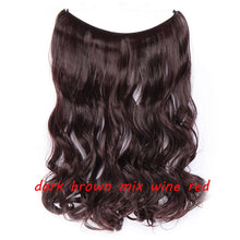 Load image into Gallery viewer, 20inch Invisible Wire No Clip One Piece Halo Hair Extension flip in false hair Hairpieces Synthetic hair for women
