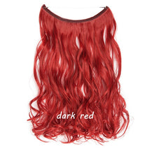 Load image into Gallery viewer, 20inch Invisible Wire No Clip One Piece Halo Hair Extension flip in false hair Hairpieces Synthetic hair for women