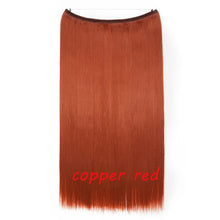 Load image into Gallery viewer, 20inch Invisible Wire No Clip One Piece Halo Hair Extension flip in false hair Hairpieces Synthetic hair for women