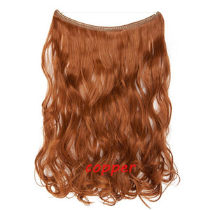 20inch Invisible Wire No Clip One Piece Halo Hair Extension flip in false hair Hairpieces Synthetic hair for women