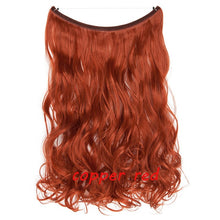 Load image into Gallery viewer, 20inch Invisible Wire No Clip One Piece Halo Hair Extension flip in false hair Hairpieces Synthetic hair for women