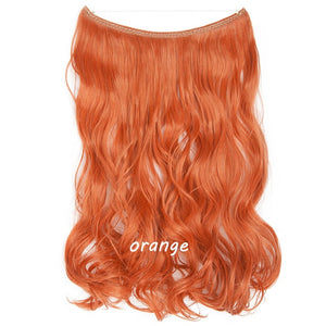 20inch Invisible Wire No Clip One Piece Halo Hair Extension flip in false hair Hairpieces Synthetic hair for women
