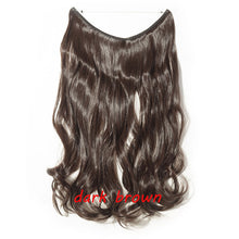 Load image into Gallery viewer, 20inch Invisible Wire No Clip One Piece Halo Hair Extension flip in false hair Hairpieces Synthetic hair for women