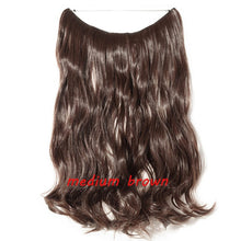 Load image into Gallery viewer, 20inch Invisible Wire No Clip One Piece Halo Hair Extension flip in false hair Hairpieces Synthetic hair for women