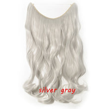 Load image into Gallery viewer, 20inch Invisible Wire No Clip One Piece Halo Hair Extension flip in false hair Hairpieces Synthetic hair for women