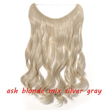 Load image into Gallery viewer, 20inch Invisible Wire No Clip One Piece Halo Hair Extension flip in false hair Hairpieces Synthetic hair for women