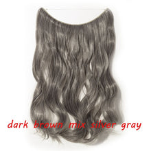 Load image into Gallery viewer, 20inch Invisible Wire No Clip One Piece Halo Hair Extension flip in false hair Hairpieces Synthetic hair for women