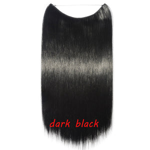 20inch Invisible Wire No Clip One Piece Halo Hair Extension flip in false hair Hairpieces Synthetic hair for women