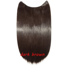 Load image into Gallery viewer, 20inch Invisible Wire No Clip One Piece Halo Hair Extension flip in false hair Hairpieces Synthetic hair for women