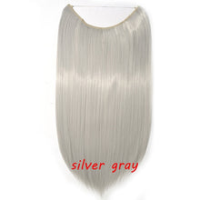 Load image into Gallery viewer, 20inch Invisible Wire No Clip One Piece Halo Hair Extension flip in false hair Hairpieces Synthetic hair for women