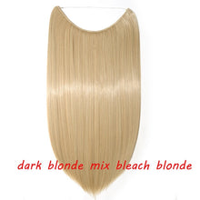Load image into Gallery viewer, 20inch Invisible Wire No Clip One Piece Halo Hair Extension flip in false hair Hairpieces Synthetic hair for women