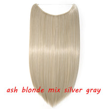 Load image into Gallery viewer, 20inch Invisible Wire No Clip One Piece Halo Hair Extension flip in false hair Hairpieces Synthetic hair for women