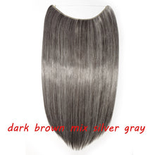 Load image into Gallery viewer, 20inch Invisible Wire No Clip One Piece Halo Hair Extension flip in false hair Hairpieces Synthetic hair for women