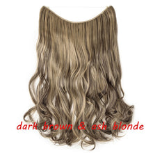 Load image into Gallery viewer, 20inch Invisible Wire No Clip One Piece Halo Hair Extension flip in false hair Hairpieces Synthetic hair for women