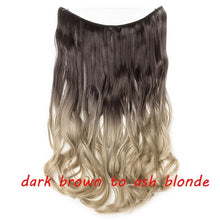 Load image into Gallery viewer, 20inch Invisible Wire No Clip One Piece Halo Hair Extension flip in false hair Hairpieces Synthetic hair for women