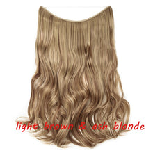 Load image into Gallery viewer, 20inch Invisible Wire No Clip One Piece Halo Hair Extension flip in false hair Hairpieces Synthetic hair for women