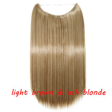 Load image into Gallery viewer, 20inch Invisible Wire No Clip One Piece Halo Hair Extension flip in false hair Hairpieces Synthetic hair for women