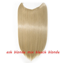 Load image into Gallery viewer, 20inch Invisible Wire No Clip One Piece Halo Hair Extension flip in false hair Hairpieces Synthetic hair for women