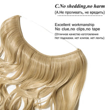 Load image into Gallery viewer, 20inch Invisible Wire No Clip One Piece Halo Hair Extension flip in false hair Hairpieces Synthetic hair for women