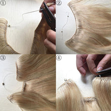 Load image into Gallery viewer, 20inch Invisible Wire No Clip One Piece Halo Hair Extension flip in false hair Hairpieces Synthetic hair for women