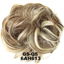 Load image into Gallery viewer, Synthetic Messy Chignon Donut Gary Brown Color 30g/1.05 OZ  Hair Bun Pad Elastic Hair Rope Rubber Band Hair Extensions