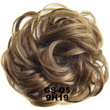 Load image into Gallery viewer, Synthetic Messy Chignon Donut Gary Brown Color 30g/1.05 OZ  Hair Bun Pad Elastic Hair Rope Rubber Band Hair Extensions