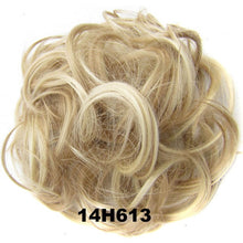 Load image into Gallery viewer, Synthetic Messy Chignon Donut Gary Brown Color 30g/1.05 OZ  Hair Bun Pad Elastic Hair Rope Rubber Band Hair Extensions