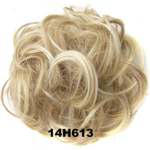 Synthetic Messy Chignon Donut Gary Brown Color 30g/1.05 OZ  Hair Bun Pad Elastic Hair Rope Rubber Band Hair Extensions