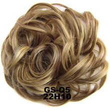 Load image into Gallery viewer, Synthetic Messy Chignon Donut Gary Brown Color 30g/1.05 OZ  Hair Bun Pad Elastic Hair Rope Rubber Band Hair Extensions