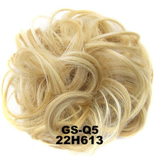 Load image into Gallery viewer, Synthetic Messy Chignon Donut Gary Brown Color 30g/1.05 OZ  Hair Bun Pad Elastic Hair Rope Rubber Band Hair Extensions