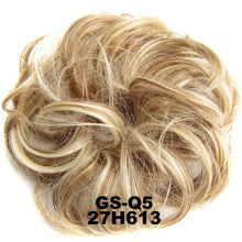 Load image into Gallery viewer, Synthetic Messy Chignon Donut Gary Brown Color 30g/1.05 OZ  Hair Bun Pad Elastic Hair Rope Rubber Band Hair Extensions