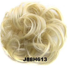 Load image into Gallery viewer, Synthetic Messy Chignon Donut Gary Brown Color 30g/1.05 OZ  Hair Bun Pad Elastic Hair Rope Rubber Band Hair Extensions