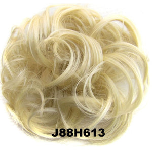 Synthetic Messy Chignon Donut Gary Brown Color 30g/1.05 OZ  Hair Bun Pad Elastic Hair Rope Rubber Band Hair Extensions
