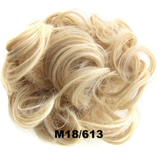 Load image into Gallery viewer, Synthetic Messy Chignon Donut Gary Brown Color 30g/1.05 OZ  Hair Bun Pad Elastic Hair Rope Rubber Band Hair Extensions