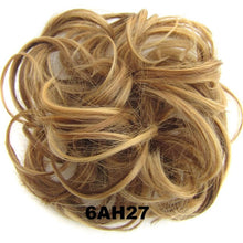 Load image into Gallery viewer, Synthetic Messy Chignon Donut Gary Brown Color 30g/1.05 OZ  Hair Bun Pad Elastic Hair Rope Rubber Band Hair Extensions