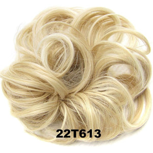 Synthetic Messy Chignon Donut Gary Brown Color 30g/1.05 OZ  Hair Bun Pad Elastic Hair Rope Rubber Band Hair Extensions